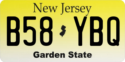 NJ license plate B58YBQ
