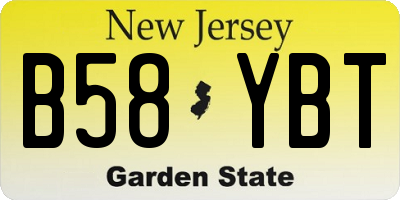 NJ license plate B58YBT