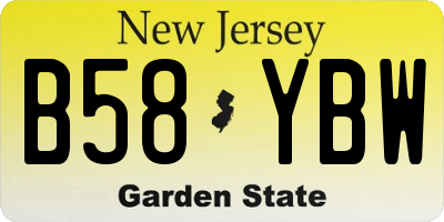 NJ license plate B58YBW