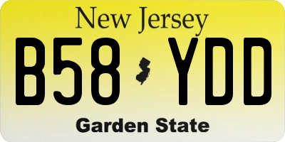NJ license plate B58YDD