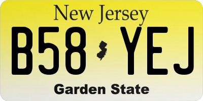 NJ license plate B58YEJ