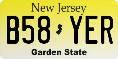 NJ license plate B58YER