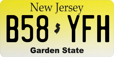 NJ license plate B58YFH