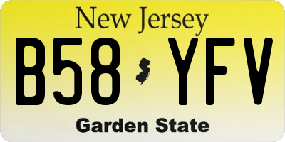 NJ license plate B58YFV