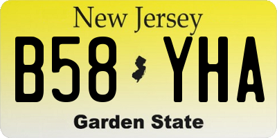 NJ license plate B58YHA