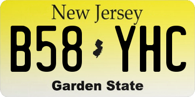 NJ license plate B58YHC