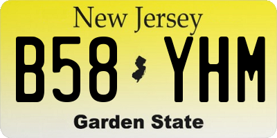 NJ license plate B58YHM