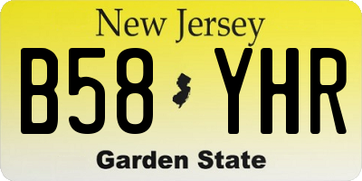 NJ license plate B58YHR