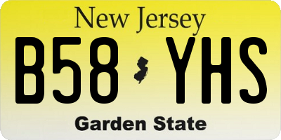 NJ license plate B58YHS