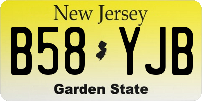 NJ license plate B58YJB