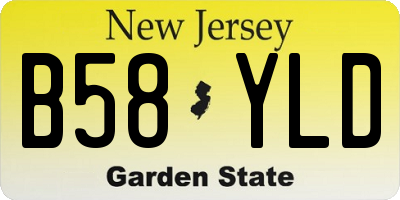 NJ license plate B58YLD