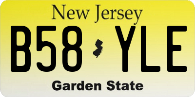 NJ license plate B58YLE