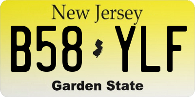 NJ license plate B58YLF