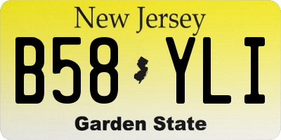 NJ license plate B58YLI