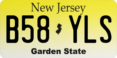 NJ license plate B58YLS