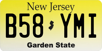 NJ license plate B58YMI