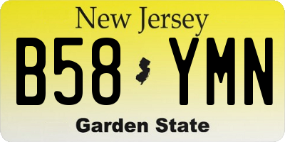 NJ license plate B58YMN