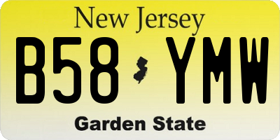 NJ license plate B58YMW