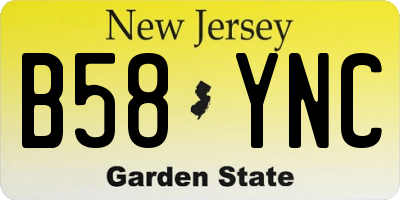 NJ license plate B58YNC