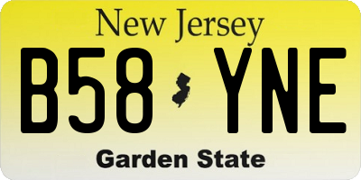 NJ license plate B58YNE