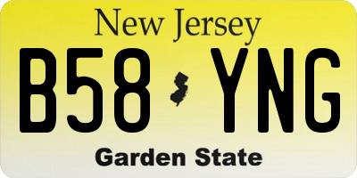 NJ license plate B58YNG
