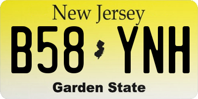 NJ license plate B58YNH