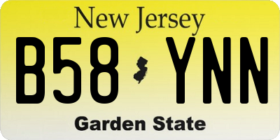 NJ license plate B58YNN