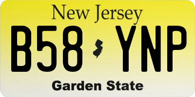 NJ license plate B58YNP
