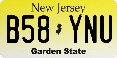 NJ license plate B58YNU