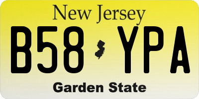 NJ license plate B58YPA