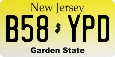 NJ license plate B58YPD