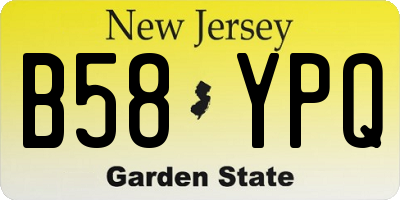 NJ license plate B58YPQ