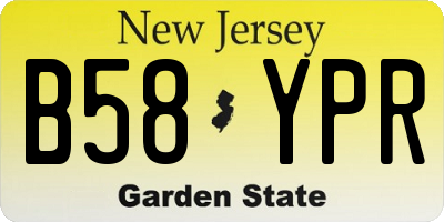 NJ license plate B58YPR