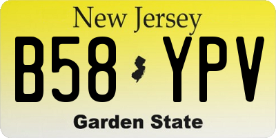 NJ license plate B58YPV