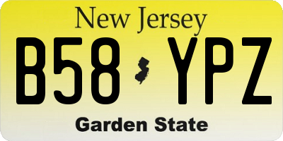 NJ license plate B58YPZ