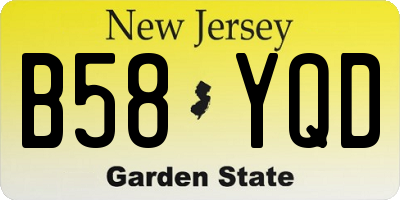 NJ license plate B58YQD