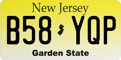 NJ license plate B58YQP