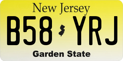 NJ license plate B58YRJ