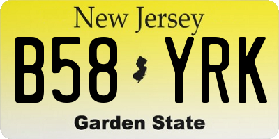 NJ license plate B58YRK