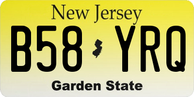 NJ license plate B58YRQ