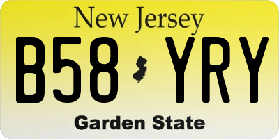 NJ license plate B58YRY
