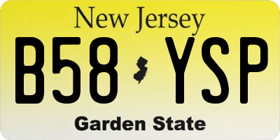 NJ license plate B58YSP