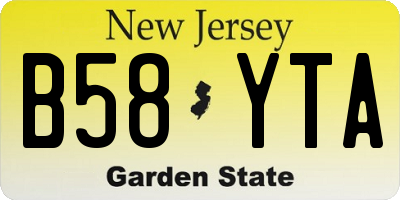 NJ license plate B58YTA