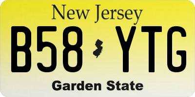 NJ license plate B58YTG