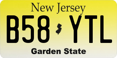 NJ license plate B58YTL