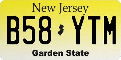 NJ license plate B58YTM