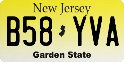 NJ license plate B58YVA