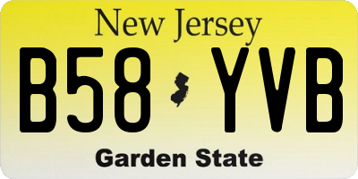NJ license plate B58YVB