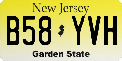 NJ license plate B58YVH