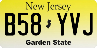 NJ license plate B58YVJ